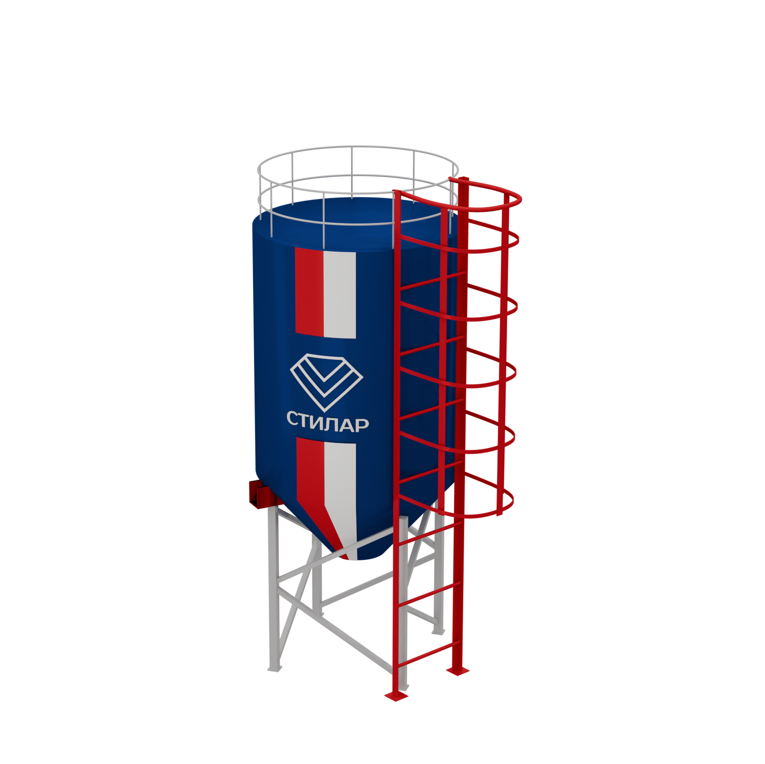 Цельносварный силос для асфальтобетонных заводов 10 м³ от производителя